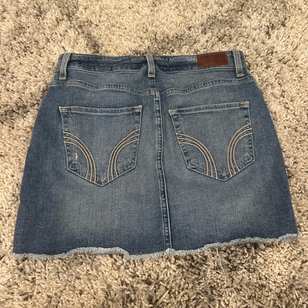 Hollister Denim Distressed Mini Skirt - Picture 2 of 3